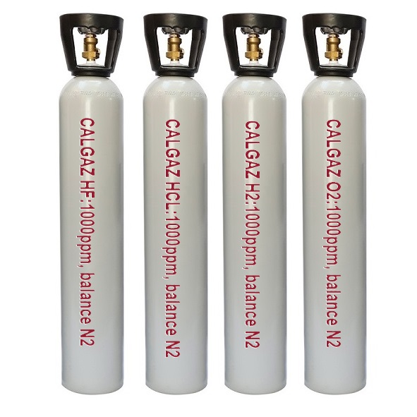 Khí hiệu chuẩn HF/HCL/H2/O2:1000ppm, balance N2