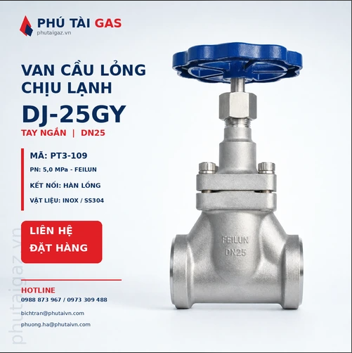 Van chịu lạnh tay ngắn DJ-25GY DN25