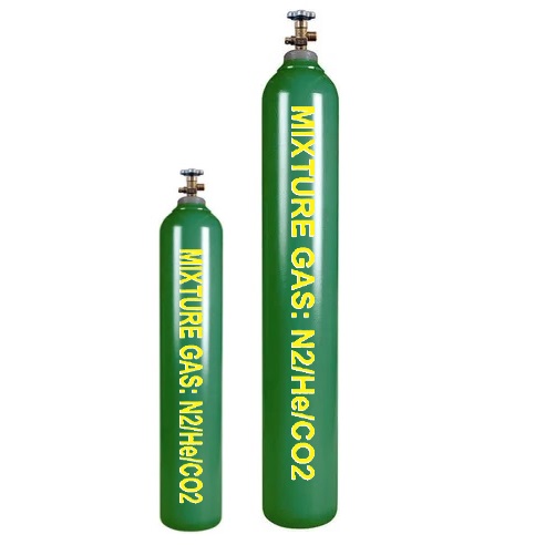 Khí hỗn hợp N2:34%, He:61%. CO2:5%