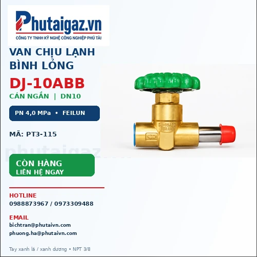 Van chịu lạnh bình lỏng DJ-10ABB DN10