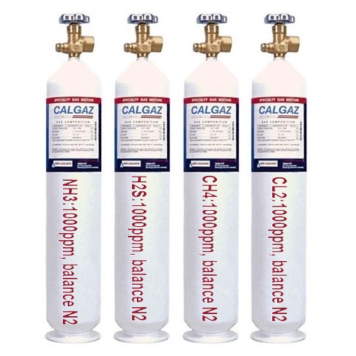 Khí hiệu chuẩn NH3/H2S/CH4/CL2:1000ppm, balance N2