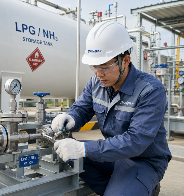 Lắp đặt bồn trạm LPG/NH3