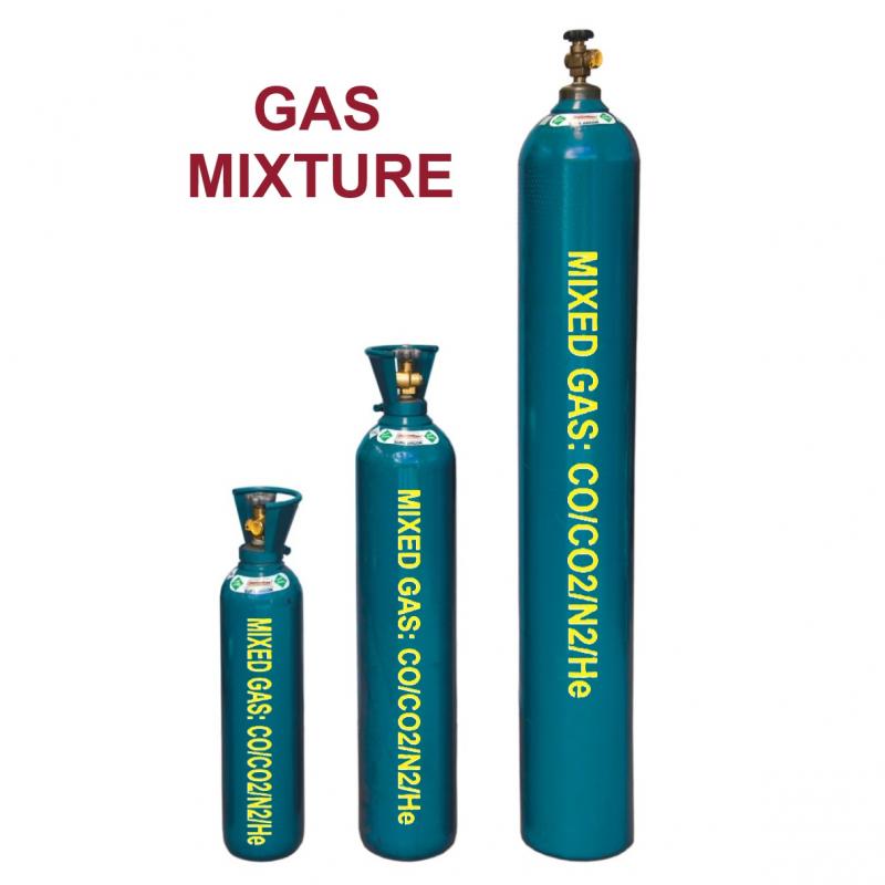Khí hỗn hợp CO 1% CO2 2% N2 26% He 71%